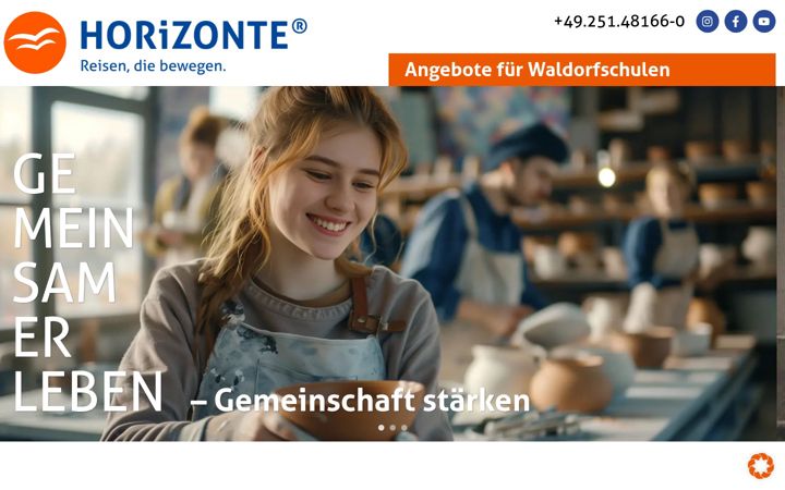 Screenshot of klassenfahrt-horizonte.de