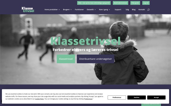 Screenshot of klassetrivsel.dk