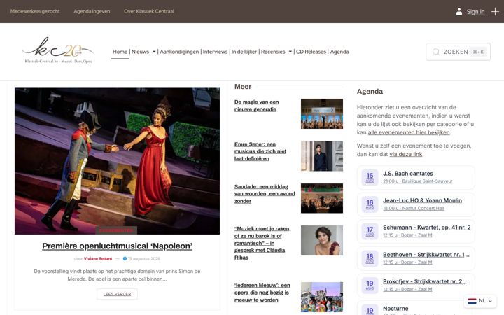 Screenshot of klassiek-centraal.be