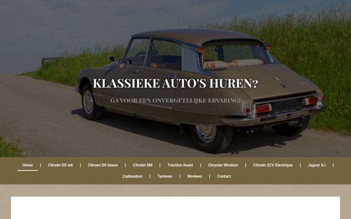 Screenshot of klassieke-auto-huren.nl