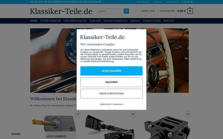 Screenshot of klassiker-teile.de