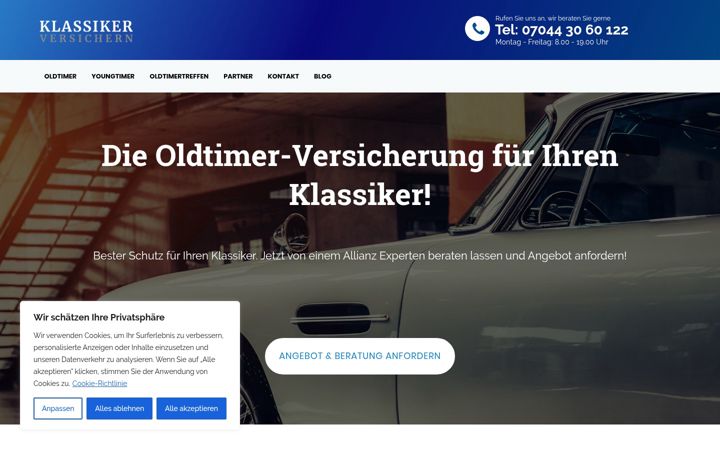 Screenshot of klassiker-versichern.de