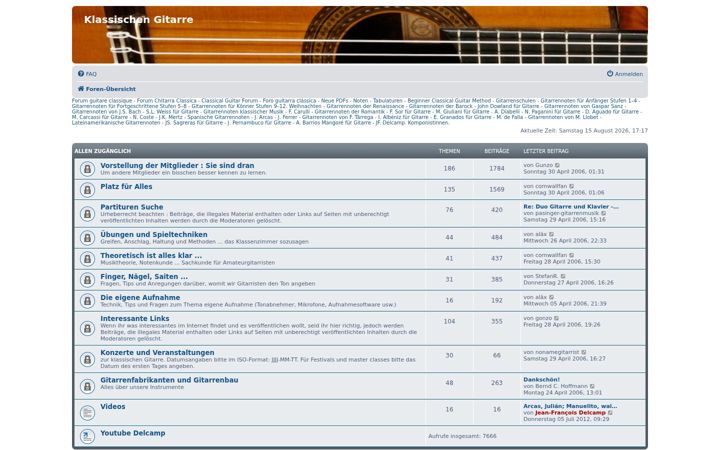 Screenshot of klassischengitarre.com
