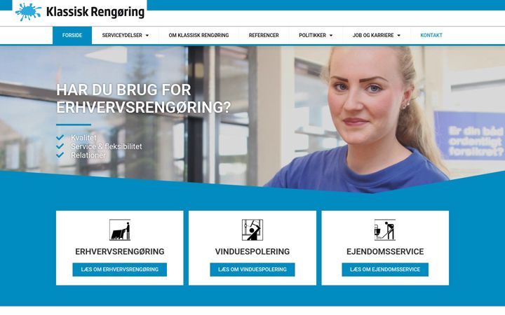 Screenshot of klassiskrengoering.dk