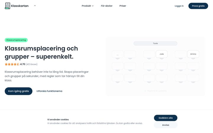 Screenshot of klasskartan.se