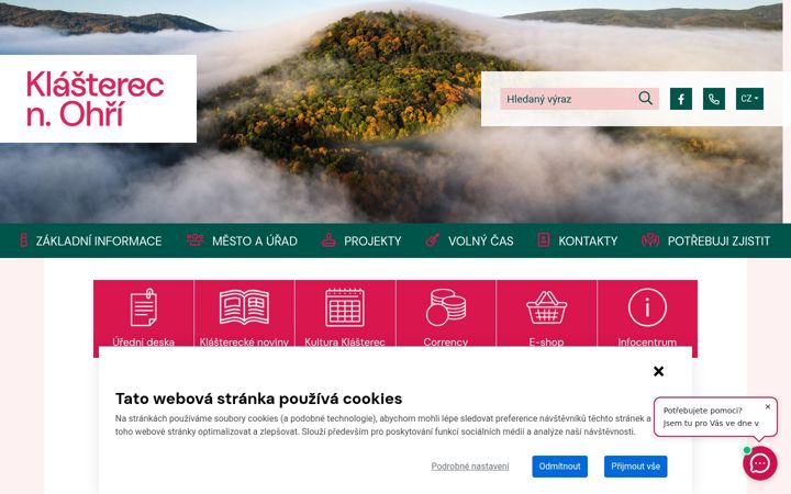 Screenshot of klasterec.cz