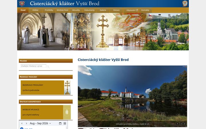 Screenshot of klastervyssibrod.cz