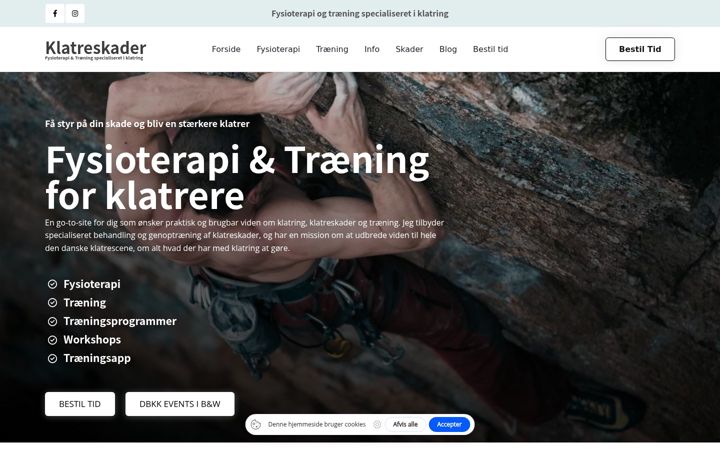Screenshot of klatreskader.dk