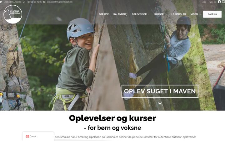 Snímek obrazovky klatringbornholm.dk