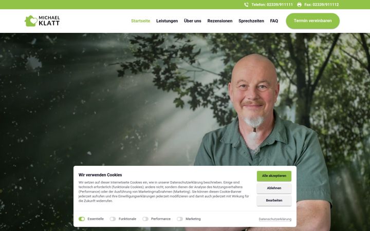 Screenshot of klatt-praxis.de