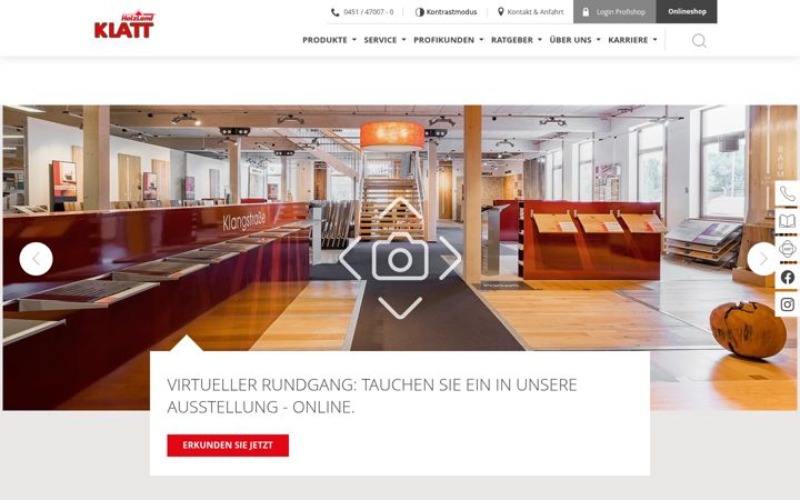 Screenshot of klatt.de