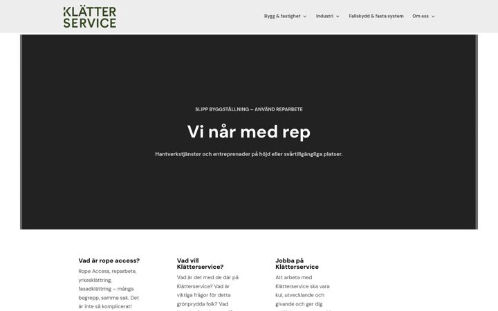 Screenshot of klatterservice.se