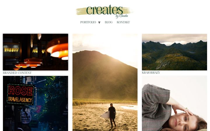Screenshot di klaudiacreates.com