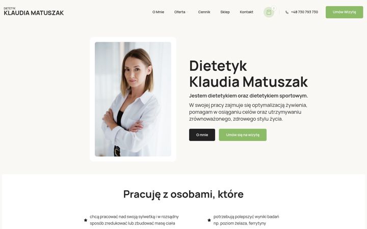 Skärmbild av klaudiamatuszak.pl