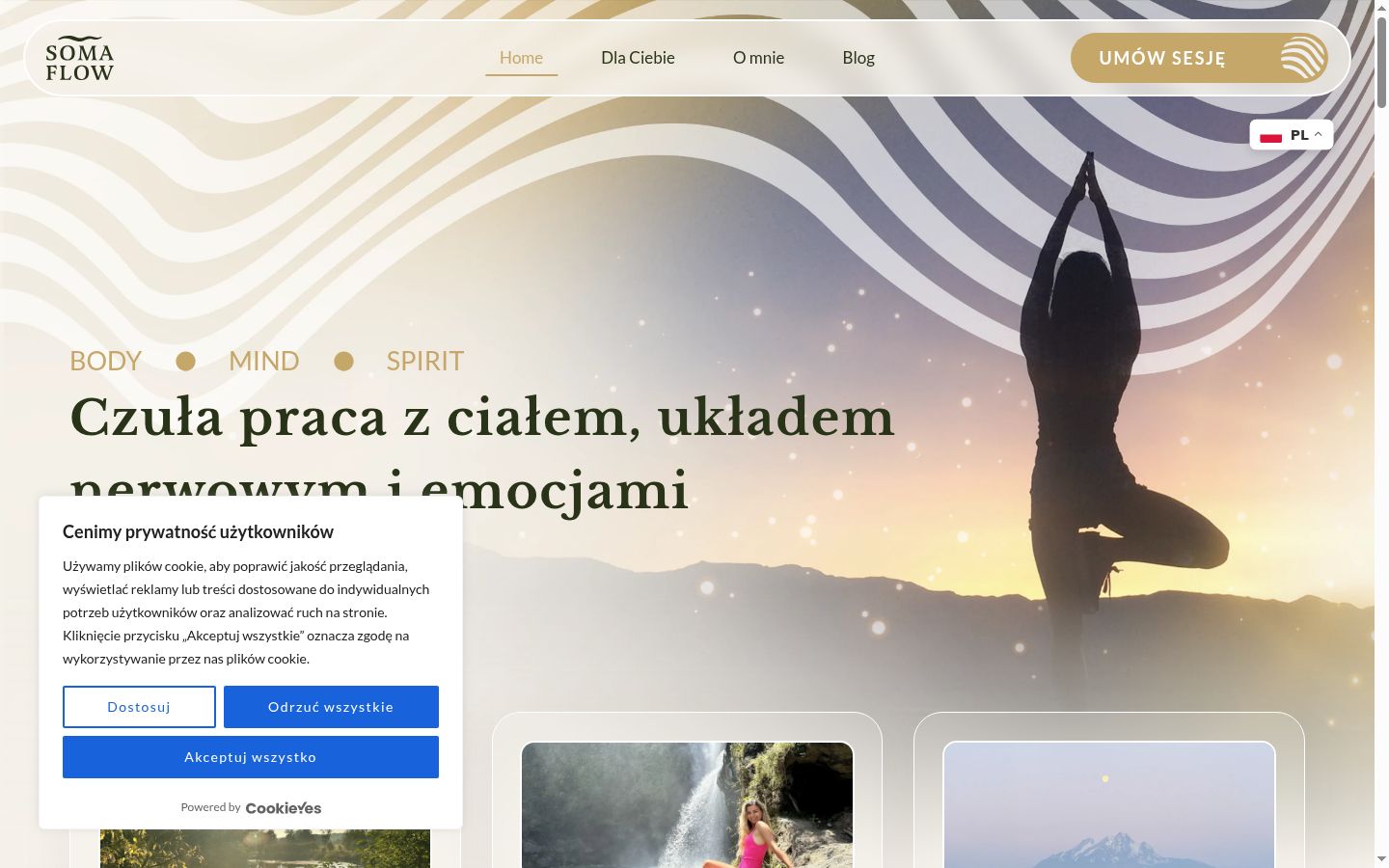 Screenshot tal-banner tal-kunsens muri qabel kwalunkwe interazzjoni