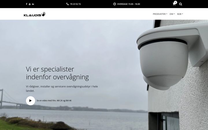 Screenshot of klaudis.dk