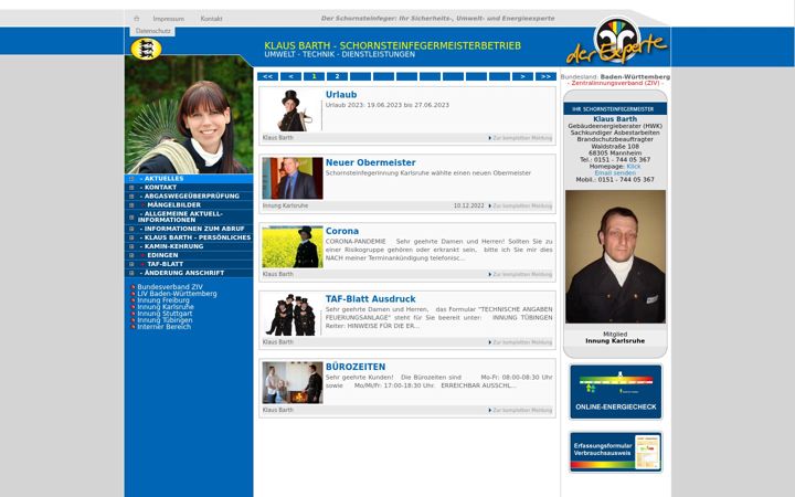 Screenshot of klaus-barth-schornsteinfegermeisterbetrieb.de