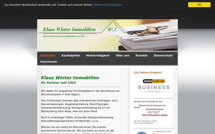 Screenshot of klaus-winter-immobilien.de