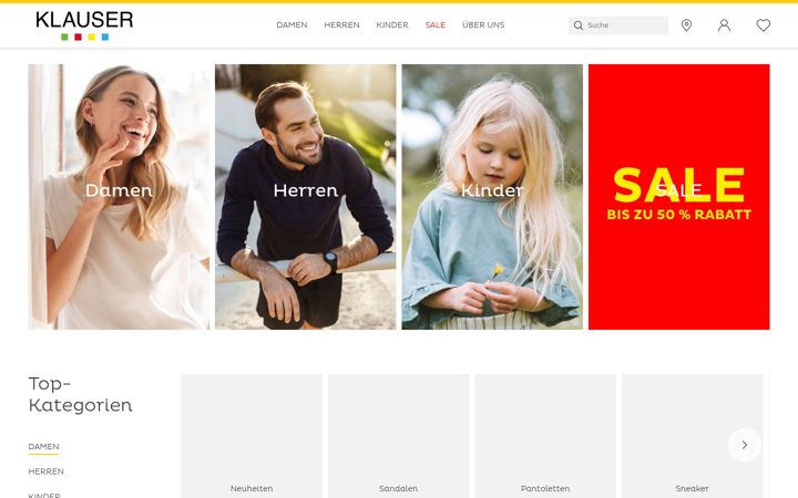 Screenshot of klauser-schuhe.de