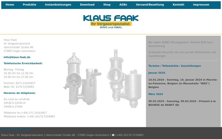 Screenshot of klausfaak.de
