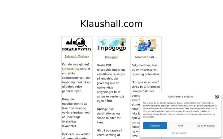 Screenshot of klaushall.com