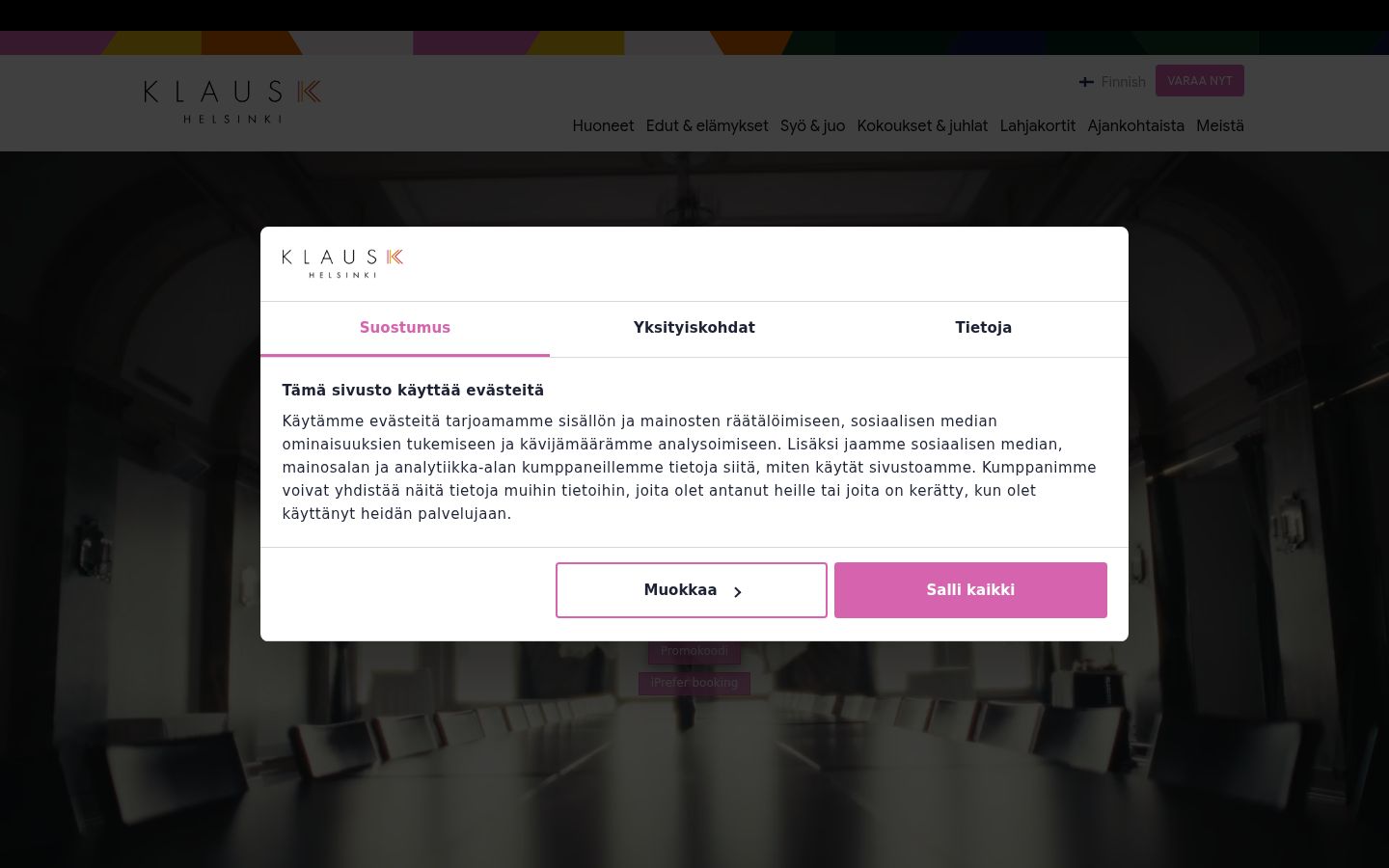 Screenshot of the consent banner shown before any interaction