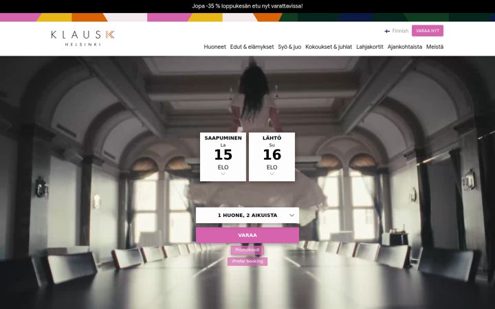 Screenshot of klauskhotel.com