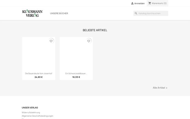 Screenshot of klausmann-verlag.de