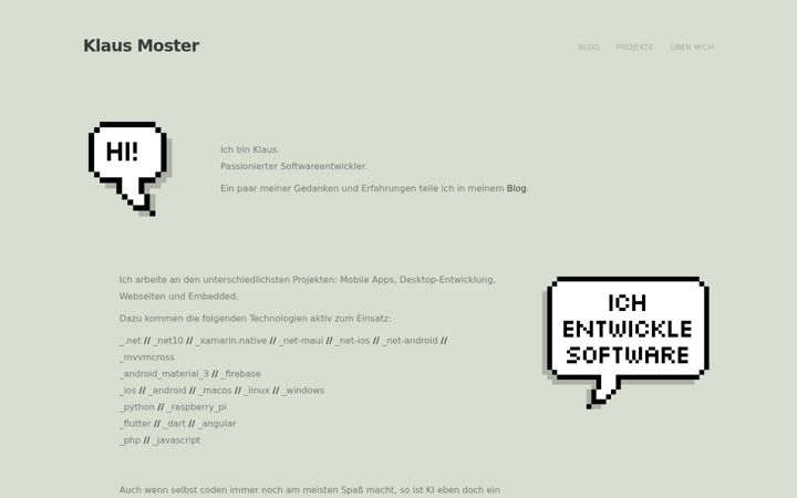 Screenshot of klausmoster.de