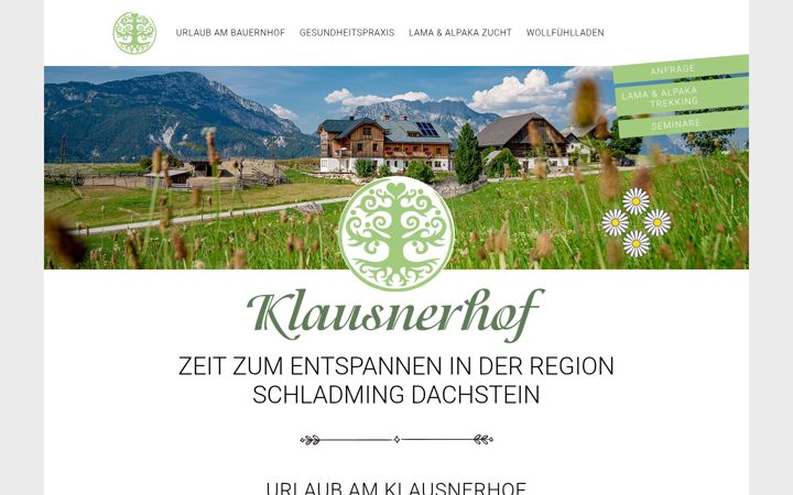 Screenshot of klausner-hof.at