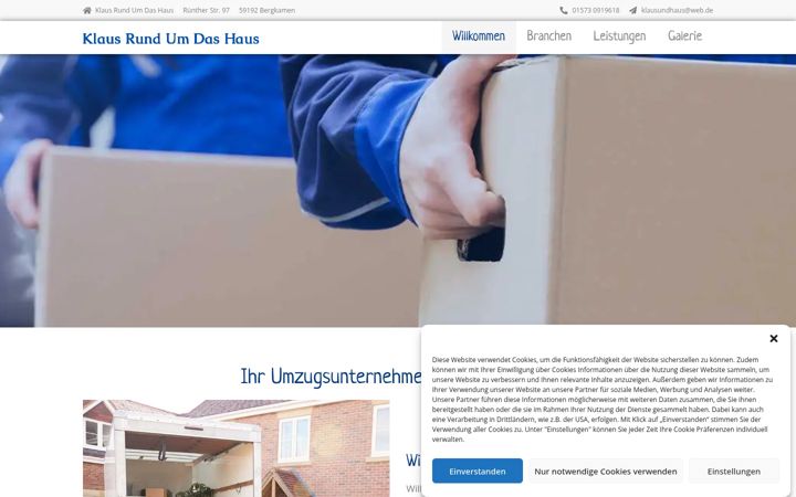 Screenshot of klausrundumshaus-bergkamen.de