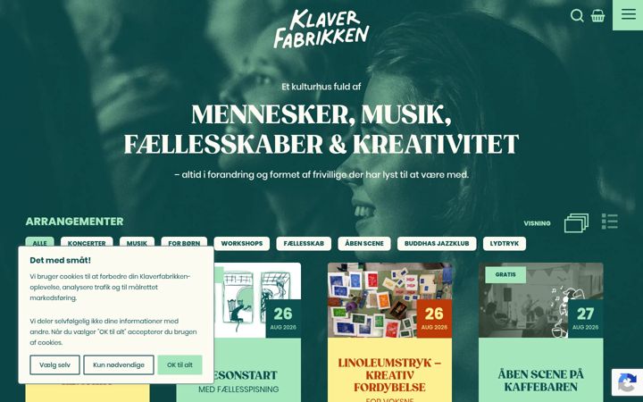 Screenshot of klaverfabrikken.dk
