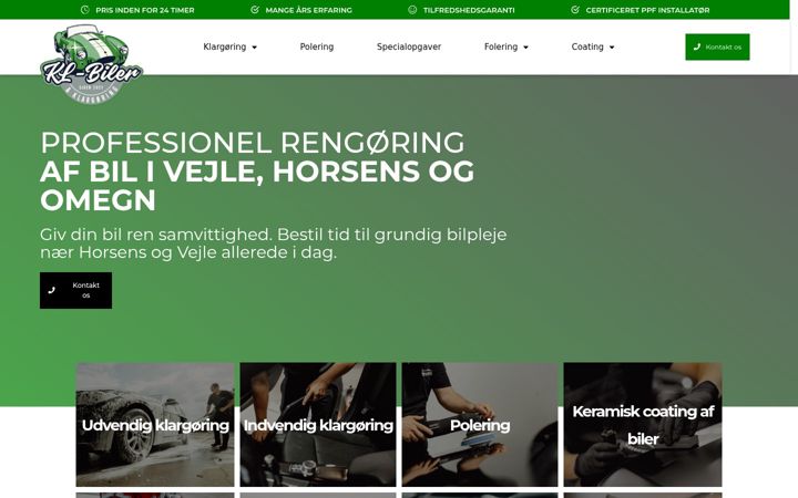 Screenshot of klbiler.dk