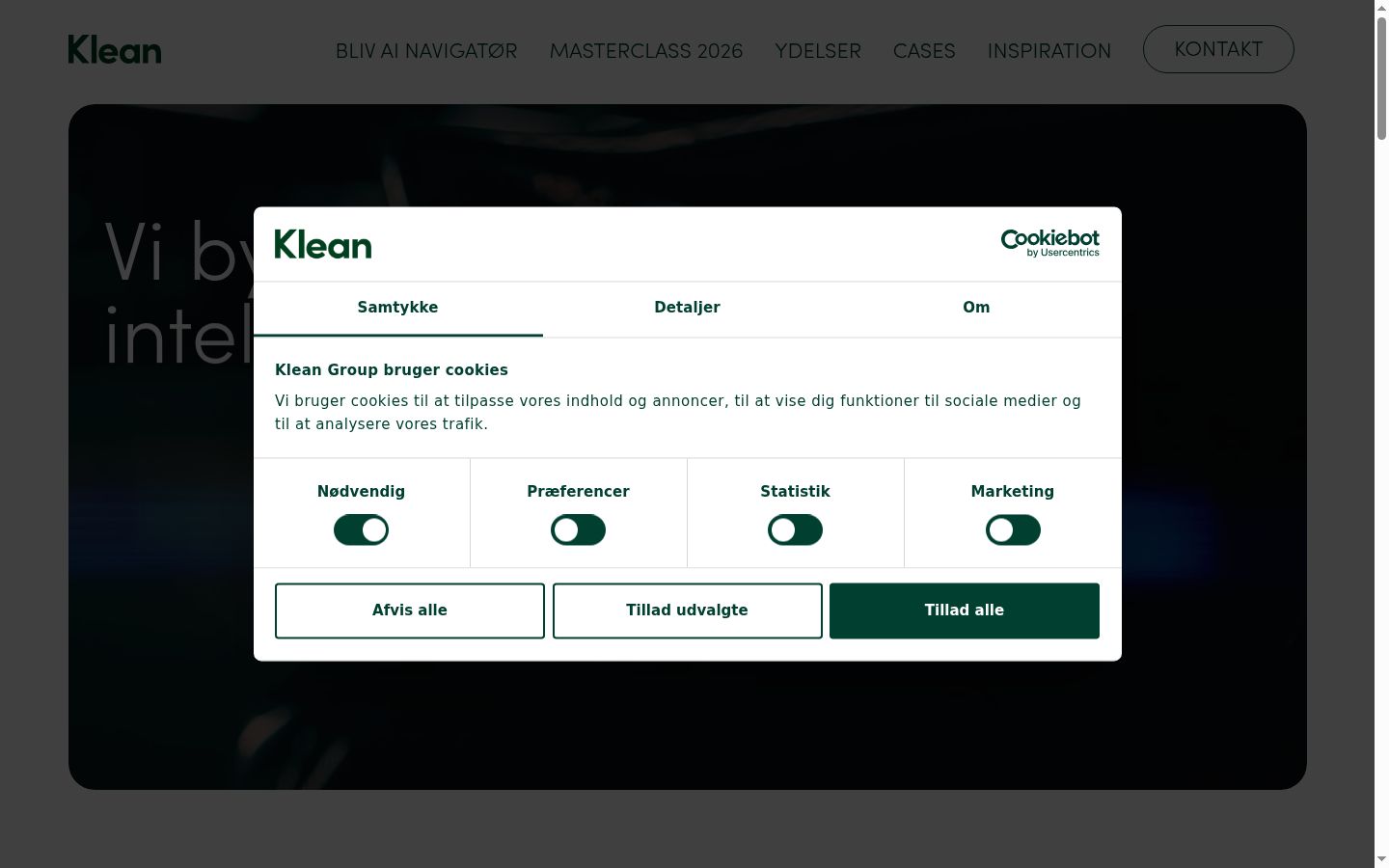 Capture d'écran de la bannière de consentement affichée avant toute interaction