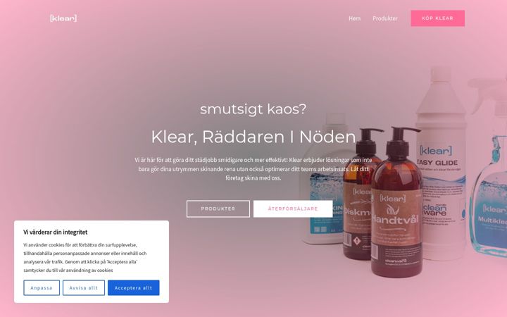 Screenshot of klear.se