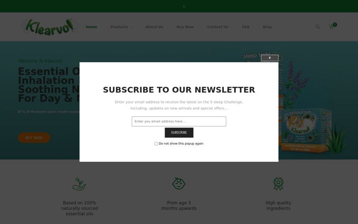 Screenshot of klearvol.co.uk