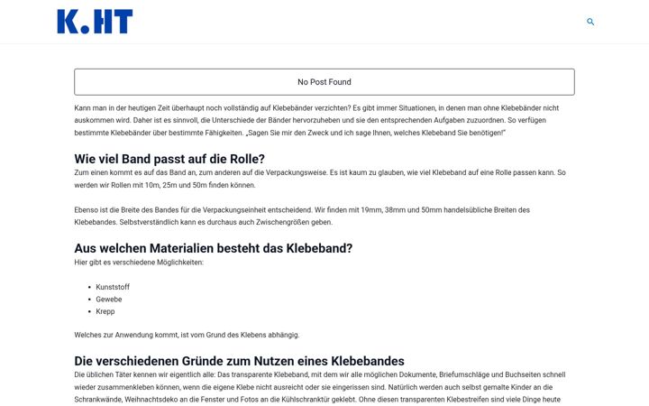 Screenshot of klebbaender.de