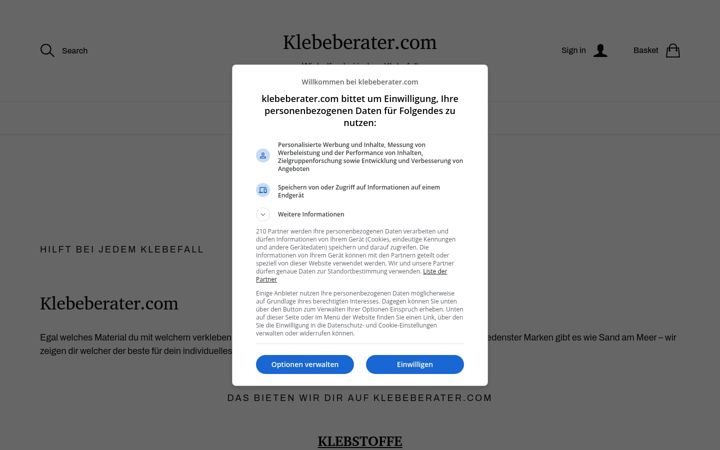 Screenshot of klebeberater.com
