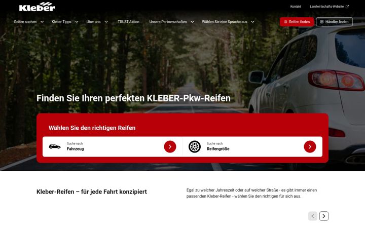 Screenshot of kleber-reifen.de
