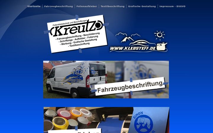 Screenshot of klebsteff.de