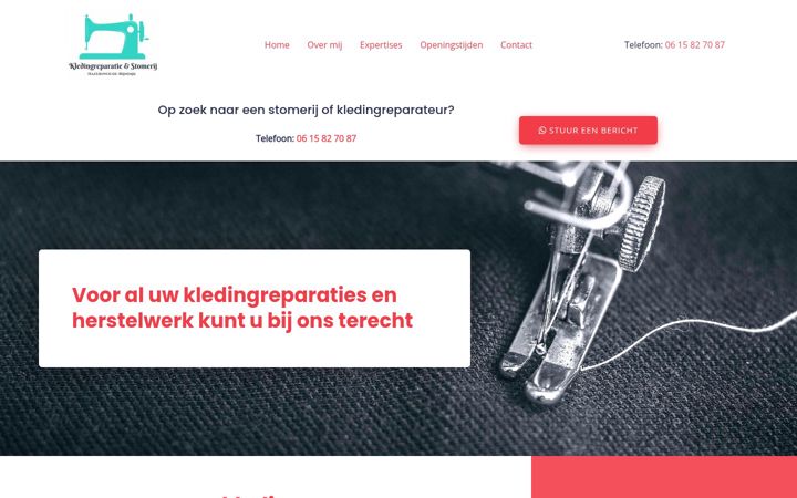 Screenshot of kledingreparatiestomerijhazerswouderijndijk.nl