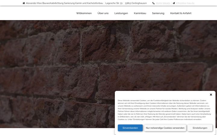Screenshot of klee-bau.de