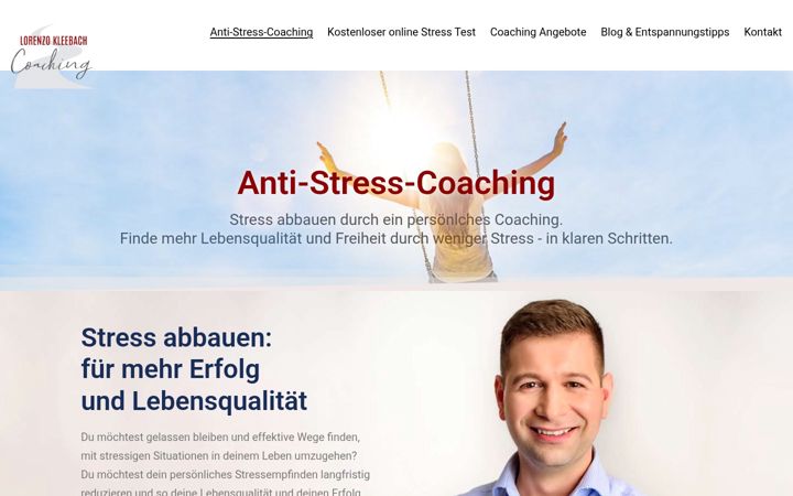 Screenshot of kleebach-coaching.de