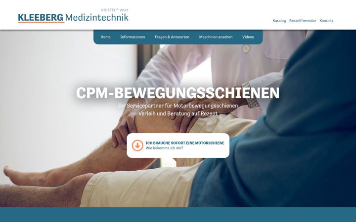 Screenshot of kleeberg-cpm.de
