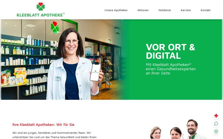 Screenshot of kleeblatt-apotheken.de