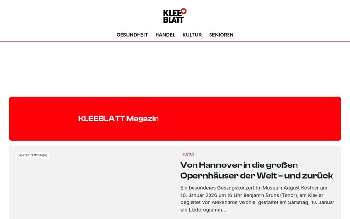 Screenshot of kleeblatt-magazin.de