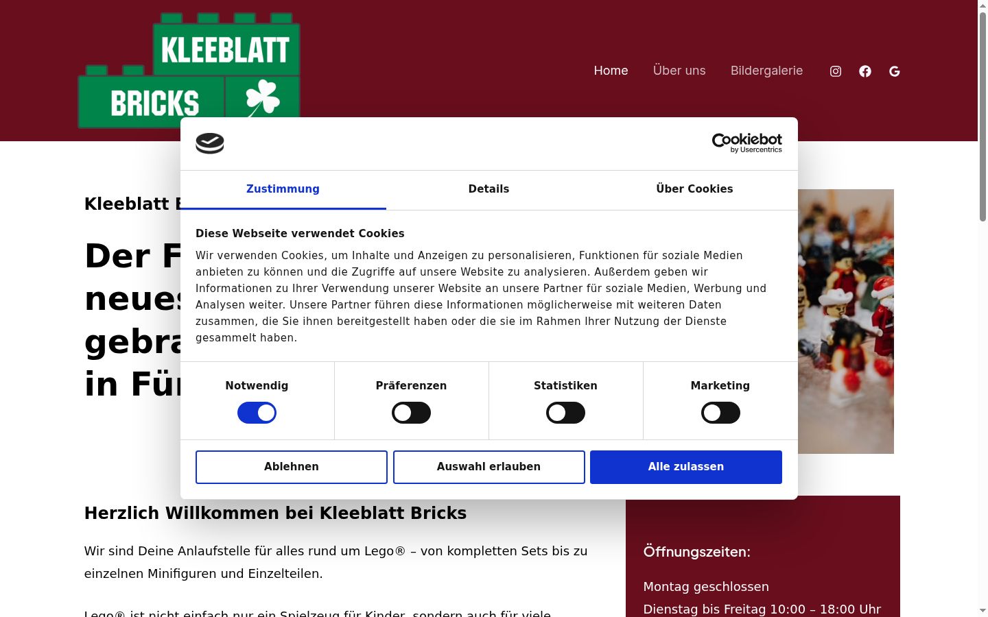 Skjermbilde av samtykkebanneret slik det vises før noen interaksjon