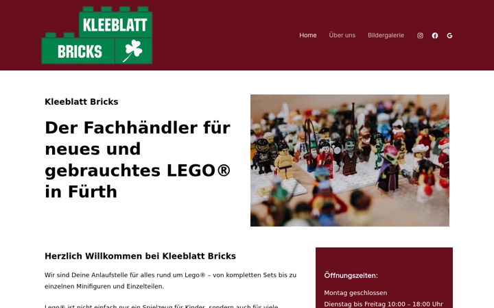 Screenshot of kleeblattbricks.de