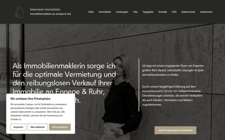 Screenshot of kleemann-immobilien.net