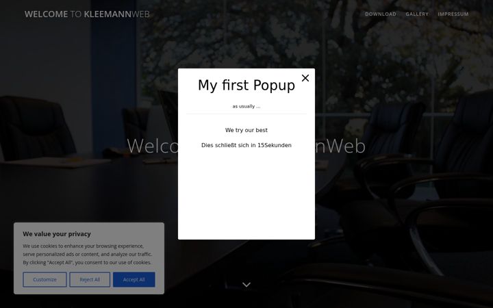 Screenshot of kleemannweb.net